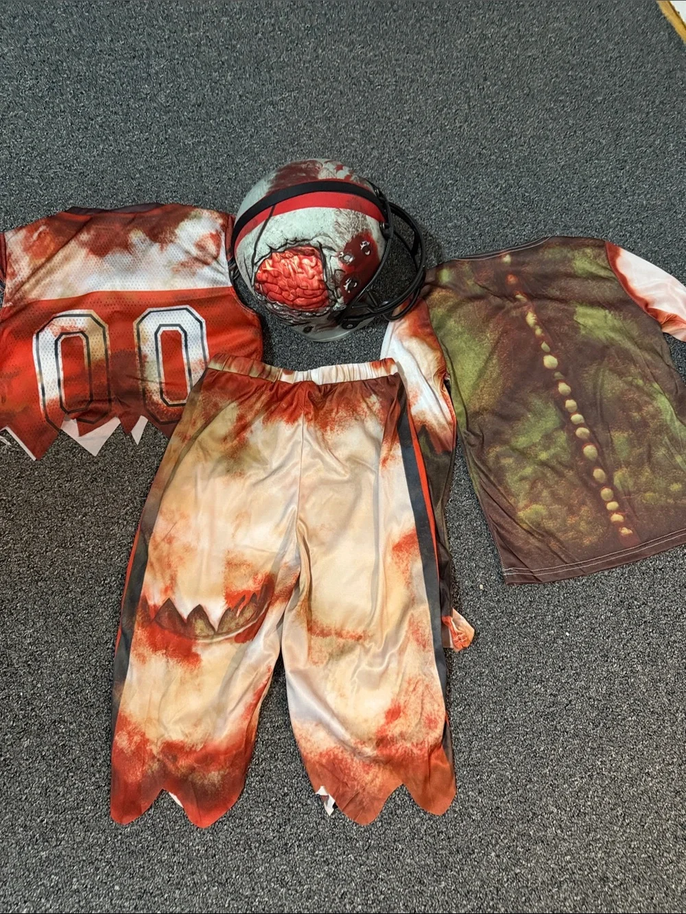 💀🎃👻Kids Zombie Football Costume Set